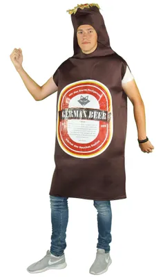 Produktbild von braunes Bierkostüm Kostüm für Erwachsene, Größe:L
