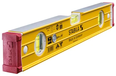 Produktbild von STABILA Wasserwaage Type 96-2, 40 cm, extrasteifes Alu-Profil, 1 Horizontal-Libe