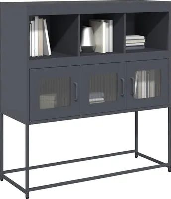 Produktbild von Maison Exclusive - Sideboard Anthrazit 100,5x39x107 cm Kaltgewalzter Stahl