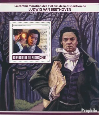 Produktbild von Briefmarken Niger 2017 Mi Block 716 (kompl. Ausg.) postfrisch Ludwig van Beethoven