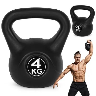 Zdjęcie produktu dla Kettlebell kettle 4 kg do ćwiczeń hantla kula odważnik obciążenie ciężar fitness ModernHome