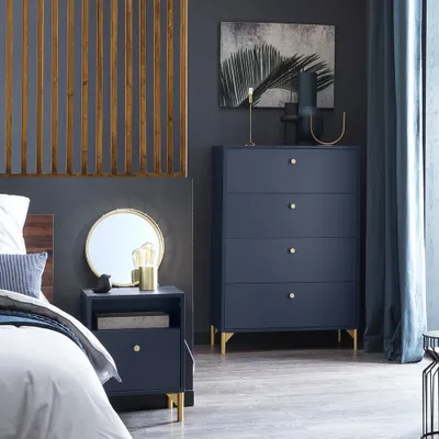Produktbild von Schlafzimmer Set 3-teilig ALBENGA-80 in blau