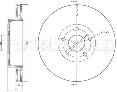Produktbild von 2x METELLI Bremsscheibe 23-1560C für JEEP GRAND CHEROKEE III (WH WK) 68 1mm