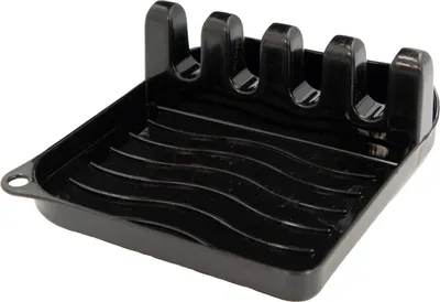 Produktbild von Intirilife Kochlöffelablage in Schwarz - 14 x 12.5 x 4.8 cm - Halter für Kochutensilien und Topfdeckel, Besteckhalter