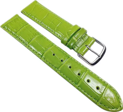 Produktbild von Louisiana Print Uhrenarmband Kalbsleder Grün 21765S, Stegbreite:22mm
