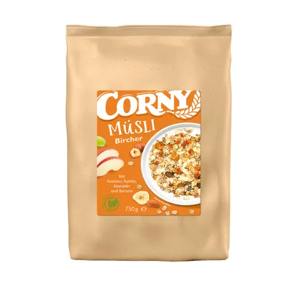 Obrázek produktu pro Schwartau Corny Müsli Bircher s celozrnným veganským sáčkem 750g