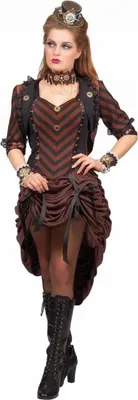 Produktbild von Steampunk Kleid mit Bolero für Fasching & Halloween Größe: 48
