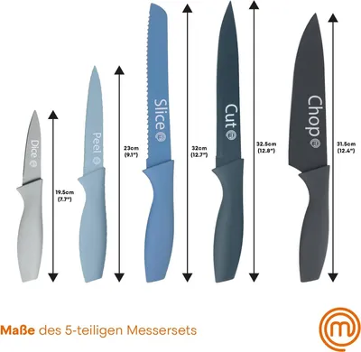 Produktbild von MasterChef Küchenmesser-Set 5-teilig