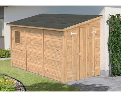 Produktbild von Gartenhaus Palmako Mia 5,2 m² inkl. Fußboden 354 x 178 cm tauchgrundiert braun