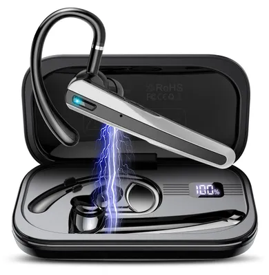 Produktbild von V Bluetooth Headset Kabellos Freisprech mit ENC Dual Geräuschunterdrückung Mic Bluetooth Ohrhörer für Handy Trucker Fahrer Geschäft