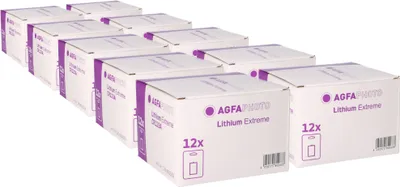 Image de 120x CR123A pile lithium 3V 1300mAh blister AgfaPhoto