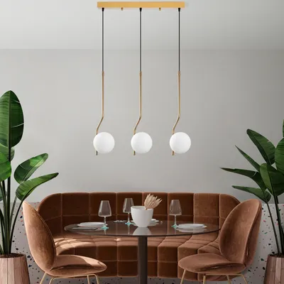 Produktbild von Opviq, Tulýp - 13825, Kronleuchter, Gold, METALLKÖRPER, 70 x 15 x 110 cm