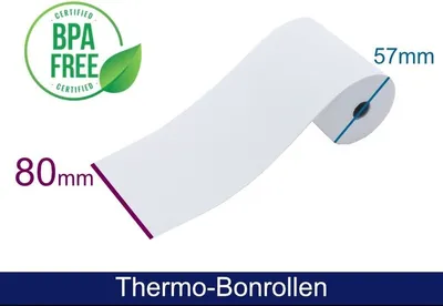 Image de Thermorolle - 80 57 12 (B/D(max.)/K) weiss, 48g, 40m (z. B. für T2 mini), 50 Rollen/VPE