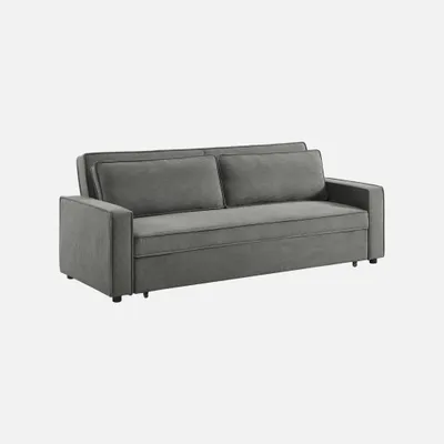Produktbild von sweeek - 3-Sitzer Schlafsofa mit Cordbezug - Grau
