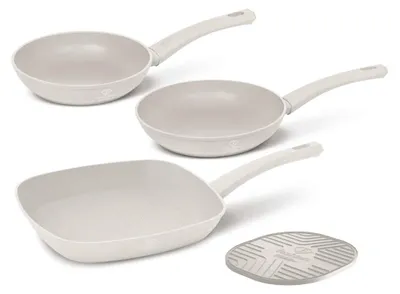 Imagen del producto de Juego de 4 sartenes Berlinger Haus FTV0076, color crema mate