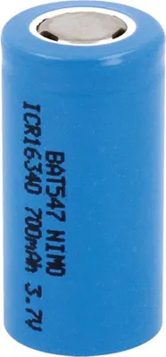Immagine prodotto di Batteria 3,7V 700mA ricaricabile al litio LC16340 16x34mm