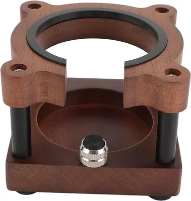 Productafbeelding van Tamper Station hout - Houder voor koffiefilters (51/53/58mm) - Antislipbasis - Eenvoudig in gebruik - Schoon en praktisch - Koffiehouder