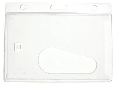 Produktbild von ID-Kartenhalter mit Daumenausschnitt, Transparent, 100 Stück