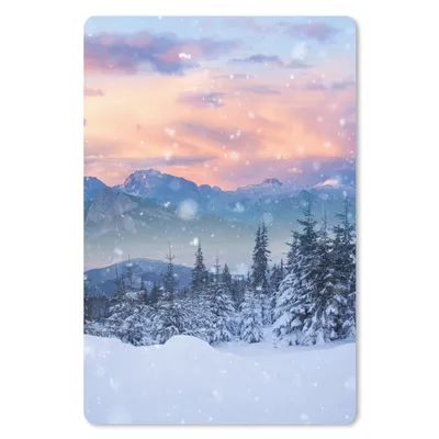 Produktbild von MuchoWow® Mauspad Mousepad Schnee - Himmel - Wald - Winter 18x27 cm - Mousepads - Maus Mat - Pad - Mausunterlage