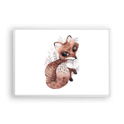 Produktbild von Gerahmtes Poster - Weißer Rahmen - Fuchs November Tier - 100x70 cm - Wand Bild - Wanddeko - Wandbilder - Kunstposter - Wandposter - Bilderrahmen - Bilder - Kunstdruck - P2WAA100x70-4968