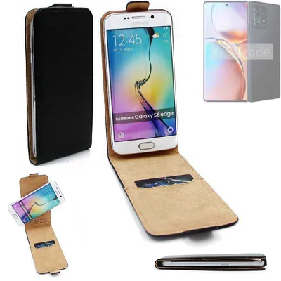 Produktbild von K-S-Trade® Schutzhülle Handyhülle kompatibel mit Motorola Edge 2023 Flipstyle  360° Smartphone Tasche, schwarz, Case Flip cover