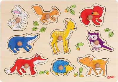 Produktbild von GOKI Gollnest & Kiesel Steckpuzzle Waldtiere
