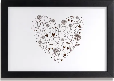 Produktbild von Bild 30x20 MDF-Rahmen, Wandkunst Herz
