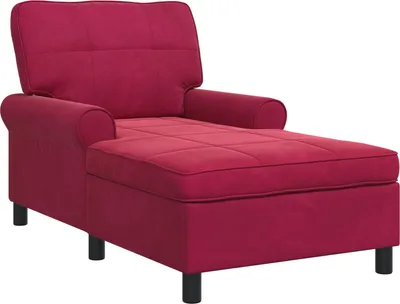 Produktbild von vidaXL Lounge-Liege mit Kissen Weinrot 91 x 157 x 91 cm Samt