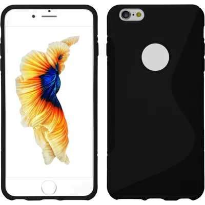 Produktbild von PhoneNatic Case kompatibel mit Apple iPhone 6 Plus / 6s Plus - schwarz Silikon Hülle S-Style + 2 Schutzfolien