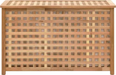 Produktbild von vidaXL Wäschetruhe 77,5×37,5×46,5 cm Walnuss Massivholz - Wäschekörbe