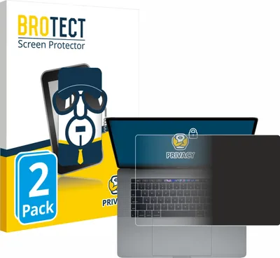 Produktbild von 2x BROTECT Sichtschutzfolie für Apple MacBook Pro 15" 2019 (Touch Trackpad) Anti-Spy Privacy Sichtschutz Blickschutz Folie Blaulicht-Schutz