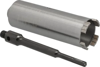 Produktbild von Diamantbohrkrone Ø 62 mm Nutzlänge 180 mm mit SDS+-Aufnahme 200 mm Segmenthöhe 10 mm Diamant Bohrkrone Trockenbohrkrone Kernbohrer Betonbohrkrone Kernbohrkrone BTEC