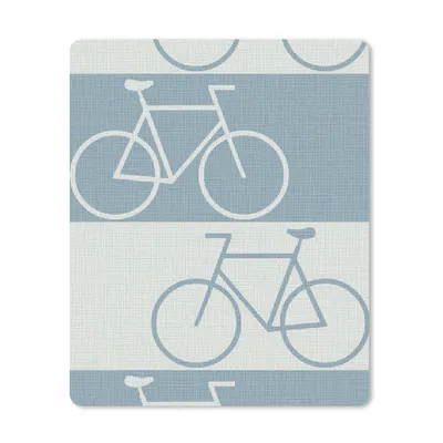 Produktbild von MuchoWow® Mauspad Mousepad Fahrrad - Blau - Muster 30x40 cm - Mousepads - Maus Mat - Pad - Mausunterlage - Mausmatten