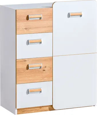 Produktbild von Minio, Kommode "LORETO 6", Weiße / Nash Eiche Farbe