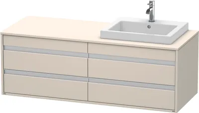 Produktbild von Waschtischunterbau KETHO 550x1400x496mm Waschtisch rechts taupe Waschtisch rechts taupe