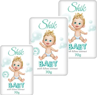 Produktbild von 3 St.x 70 g  Schik Babyseife mit Zweizahnextrakt  Kinderseife