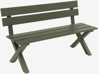 Immagine prodotto di Panca da giardino in alluminio, 2 posti, Verde kaki