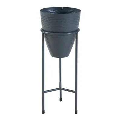Image de Support de plantes 'Asten' avec pot de fleurs Métal 40,5x16 cm Noir