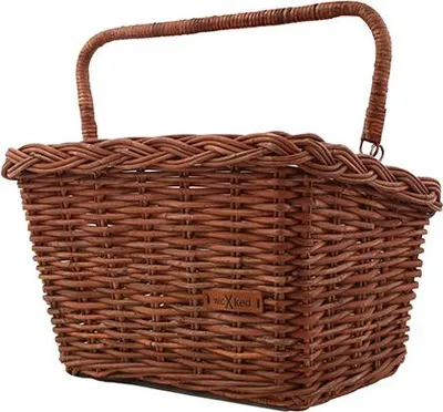 Image de Panier de guidon WICKED rectangulaire brun