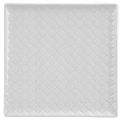 Image de Lubiana Marrakesz Assiette plate carrée blanche 20,5 cm