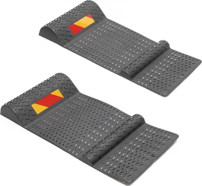 Obrázek produktu pro Wiltec 2x parkovací rohož parkovací značení 52,8x25x5,2cm samolepicí parkovací pomůcka s brzdovým prahem auto