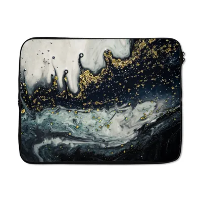 Produktbild von MuchoWow® Laptop Hülle 15 Zoll Marmor - Abstrakt - Gold - Luxus Laptoptasche - Laptoptasche - Sleeve - Rundum-Schutz