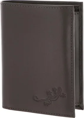 Image de oxmox Cuir porte-monnaie Leather RFID Protect Kombibörse Lizard 2.0 Embossed Brown marron foncé