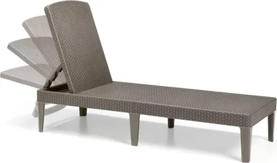 Immagine prodotto di Lettino sdraio da giardino reclinabile effetto rattan Keter Jaipur -  Beige