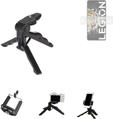 Produktbild von K-S-Trade Stativ Tisch-Ständer Dreibein Handy-Stativ Ständer kompatibel mit Lenovo Legion Y70 Mini-Stativ Smartphone Tripod Handy-Stativ aus Plastik