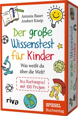 Produktbild von Der große Wissenstest für Kinder, Kartenspiel mit 100 Fragen, ab 8 Jahren