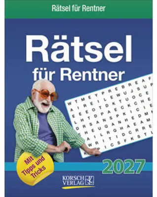 Produktbild von Tageskalender 2027 für Rentner mit Rätseln zum Aufstellen oder Aufhängen