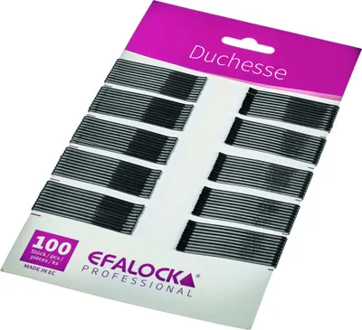 Produktbild von Efalock Duchesse Haarklemmen 5 cm schwarz 100 Stück