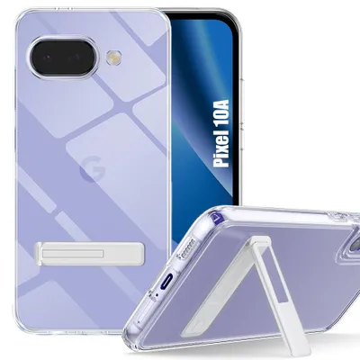 Image de Coque pour Google Pixel 10a, Protection Antichoc Transparent avec Support Réglable