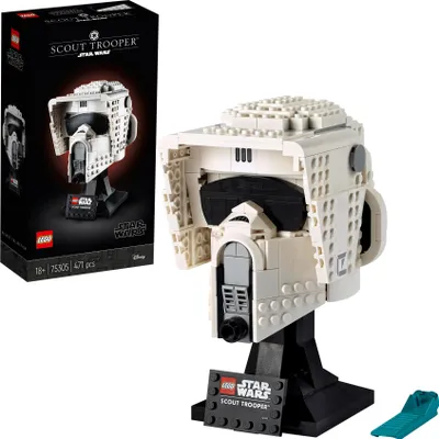 Produktbild von LEGO 75305 Star Wars Scout Trooper Helm Bauset für Erwachsene, Deko, Geschenkidee, Modell zum Bauen und Ausstellen
